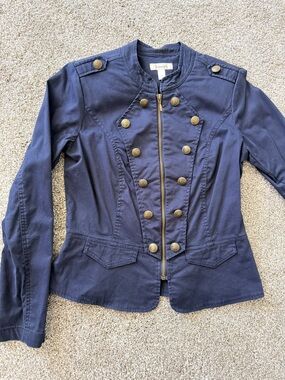 Navy Military-Style Jacket